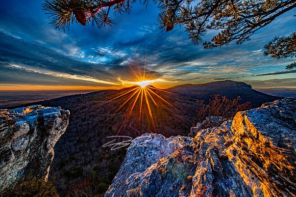 Winter's First Sunset from the Hanging Rock