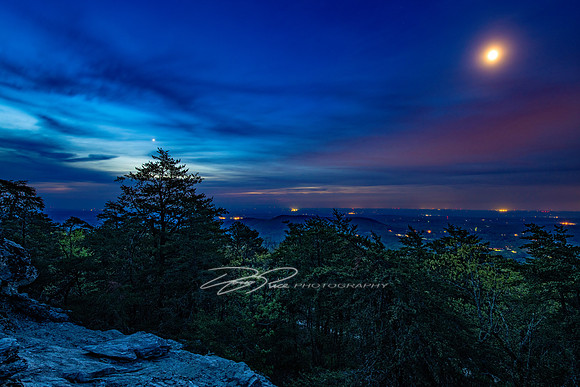 Venus & the Moon from Hanging Rock State Park